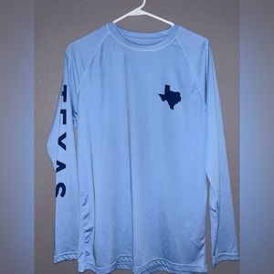 State of Mine TEXAS light blue long sleeve Men’s shirt 100% Polyester Size M